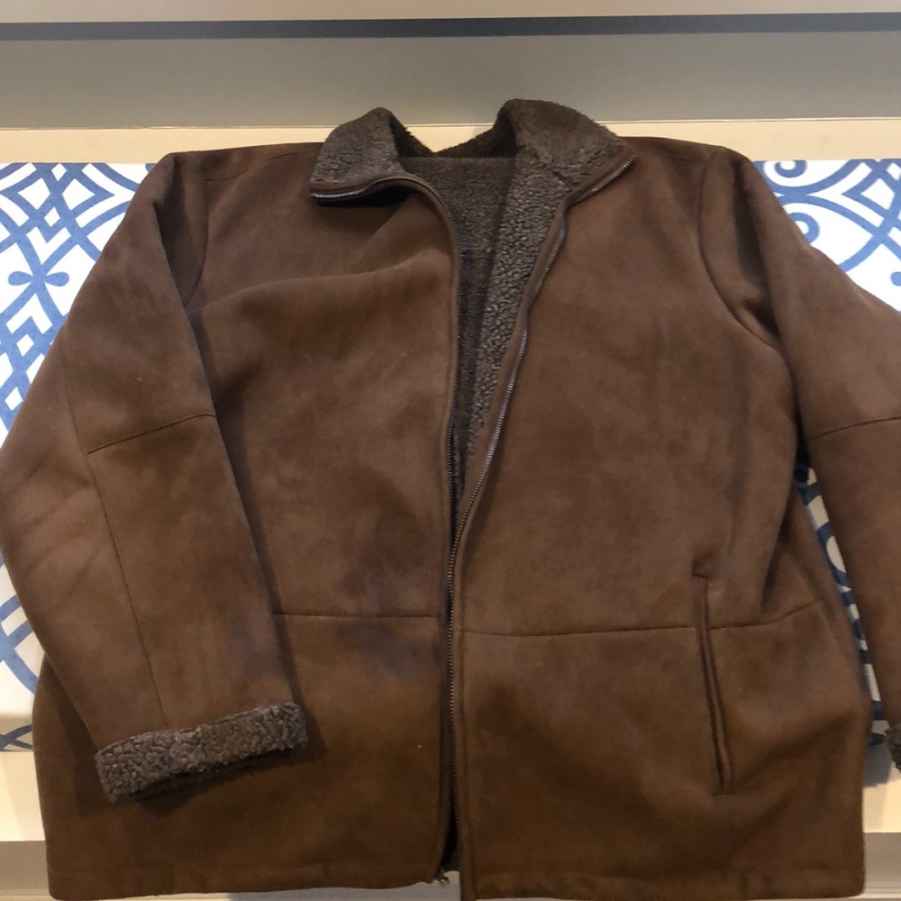 Weatherproof brand suede jacket with fleece lining